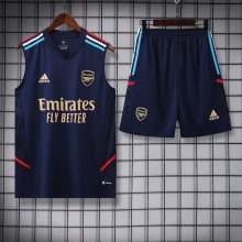 23/24 Arsenal Dark Blue Vest Training Set--Vest and Short Pant Training Tracksuit