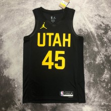 NBA 2023 Men Utah Jazz Black with Jordan Logo #45 MITCHELL  Jersey High Quality Name and Number Print