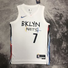 NBA Men 2023 Brooklyn Nets City Version White #7 DURANT Jersey High Quality Name and Number Print