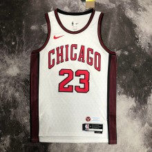 NBA Men 2023 Chicago Bulls City Version White #23 JORDAN Jersey High Quality Name and Number Print