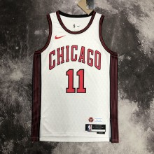 NBA Men 2023 Chicago Bulls City Version White #11 DEROZAN Jersey High Quality Name and Number Print