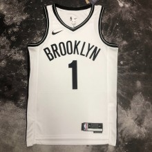 NBA Men 2023 Brooklyn Nets White #1 BRIDGES Jersey High Quality Name and Number Print