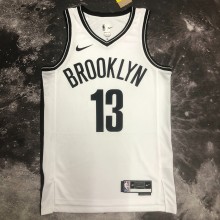 NBA Men 2023 Brooklyn Nets White #13 HARDEN Jersey High Quality Name and Number Print