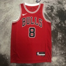 NBA Men 2023 Chicago Bulls Red #8 LAVINE Jersey High Quality Name and Number Print