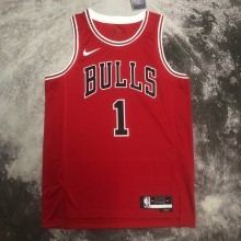 NBA Men 2023 Chicago Bulls Red #1 ROSE Jersey High Quality Name and Number Print