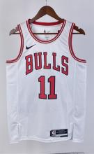 NBA Men 2023 Chicago Bulls White #11 DEROZAN Jersey High Quality Name and Number Print