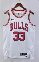 NBA Men 2023 Chicago Bulls White #33 PIPPEN Jersey High Quality Name and Number Print