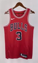 NBA Men 2023 Chicago Bulls Red #3 WADE Jersey High Quality Name and Number Print