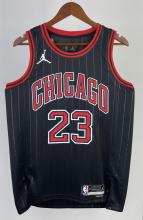 NBA Men 2023 Chicago Bulls Black with Jordan Logo #23 JORDAN  Jersey High Quality Name and Number Print
