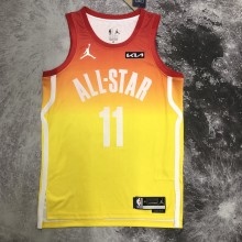 NBA Men 2023 Chicago Bulls All Stars Yellow #11 DEROZAN Jersey High Quality Name and Number Print