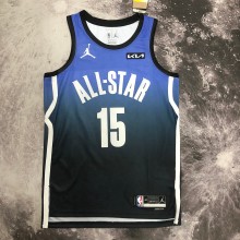NBA Men Season 2023 Denver Nuggets All Star Blue #15 JOKIC Jersey High Quality Name and Number Print