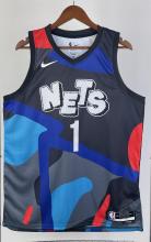 NBA Men 23-24 Brooklyn Nets City Edition #1 BRIDGES Swingman Jersey High Quality Name and Number Print