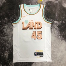 NBA Season 2023 Men Cleveland Cavaliers White #45 MITCHELL Jersey High Quality Name and Number Print