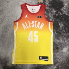 NBA Season 2023 Men Cleveland Cavaliers All Stars Yellow #45 MITCHELL Jersey High Quality Name and Number Print
