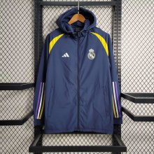 23/24 Real Madrid Blue Windbreaker Jacket Thai Quality
