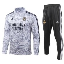 23/24 Real Madrid White Sweater Tracksuit Thai Quality