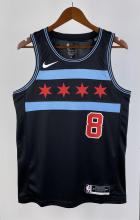 NBA 2019 Chicago Bulls City Edition Black #8 LAVINE Swingman Jersey High Quality