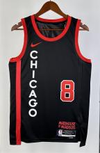 NBA 2024 Chicago Bulls City Edition Black #8 LAVINE Jersey High Quality