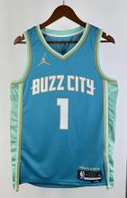 NBA Men 2023 Charlotte Hornets City Edition #1 BALL Jersey High Quality Name and Number Print
