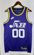 NBA 2024 Men Utah Jazz Purple #00 CLARKSON Jersey High Quality Name and Number Print