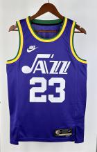 NBA 2024 Men Utah Jazz Purple #23 MARKKANEN Jersey High Quality Name and Number Print