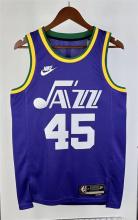 NBA 2024 Men Utah Jazz Purple #45 MITCHELL Jersey High Quality Name and Number Print