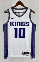 NBA Men 2023 Sacramento Kings White #10 SABONIS Jersey High Quality Name and Number Print