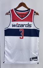 NBA Men 2023 Washington Wizards White #3 BEAL Jersey High Quality Name and Number Print