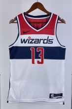 NBA Men 2023 Washington Wizards White #13 POOLE Jersey High Quality Name and Number Print