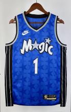 NBA Season 2024 Orlando Magic Retro Blue #1 McGRADY Jersey High Quality Name and Number Print