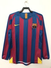 05/06 Barcelona Home Retro Jersey Liga Version Long Sleeve