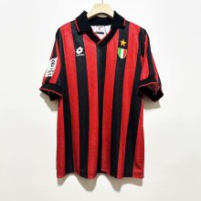 93/94 AC Milan Home Retro Jersey With Champions Patch