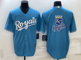 Kansas City Royals Nike Navy Light Blue Jersey
