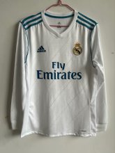 17/18 Real Madrid Home Retro Jersey Player Version Long Sleeve