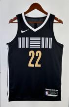 NBA Season 2024 Memphis Grizzlies Black City Eidtion #22 BANE Jersey High Quality Name and Number Print
