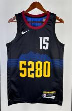 NBA Men Season 2024 Denver Nuggets Black City Edition #15 JOKIC Jersey High Quality Name and Number Print
