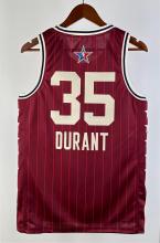 NBA Men 2024 Los Angeles Lakers All Stars Red #35 DURANT Jersey High Quality Name and Number Print