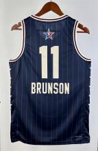 NBA Men Season 2024 Boston Celtics All Stars Blue #11 BRUNSON Jersey High Quality Name and Number Print