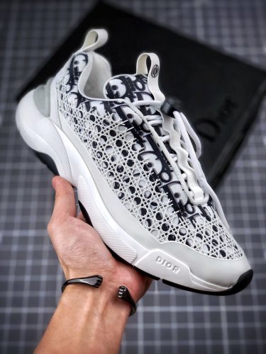 Dior 19ss new black and white rattan sneaker