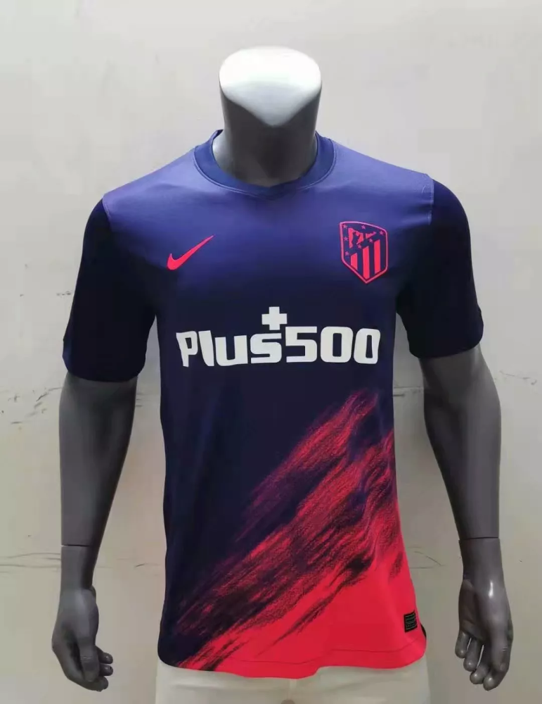 21 22 New Adult Thai Version Atletico Madrid Blue Club Soccer Jersey Football Shirt