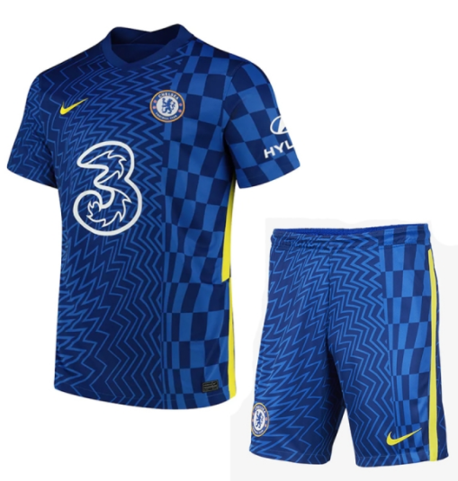 22 Chelsea home soccer Jersey and short kit