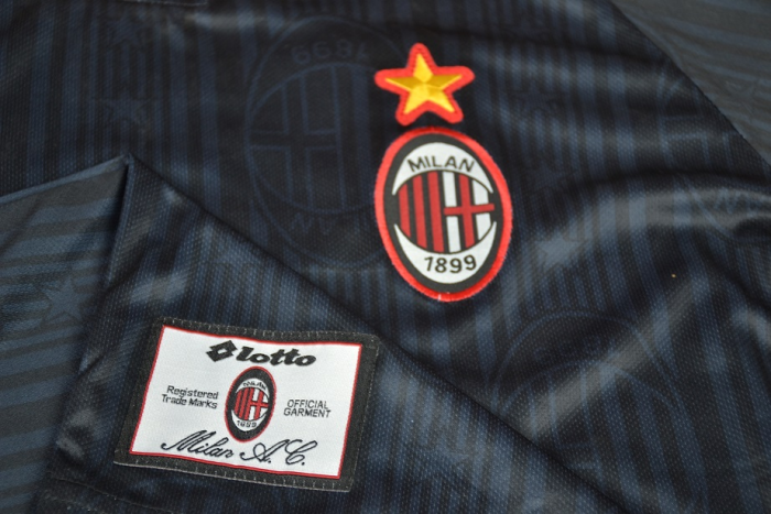 AC Milan 97/98 Third Black Soccer Jersey