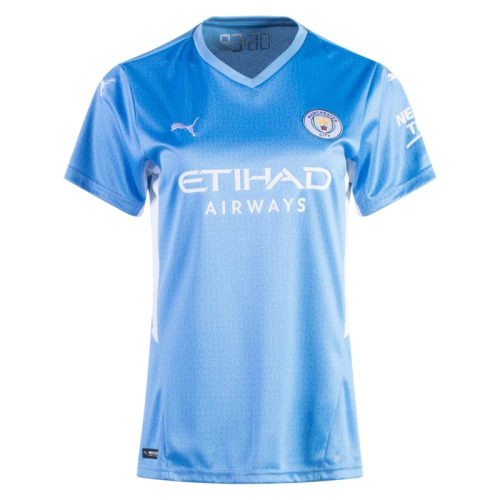 MANCHESTER CITY 21/22 HOME WOMEN SOCCER JERSEY PERSONALIZED NAME AND NUMBER