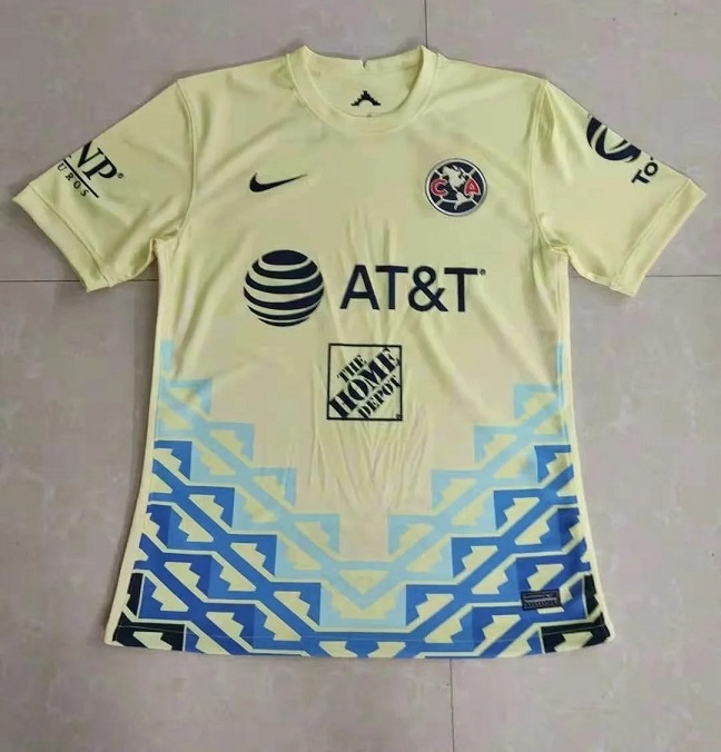Club America 21 22 Yellow Blue Training Jersey