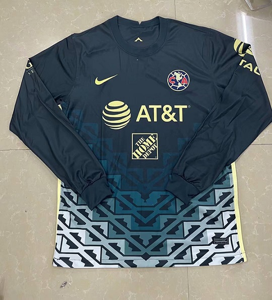 Club America 21 22 Away Navy Blue Long Jersey