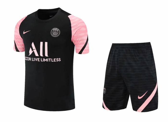PSG 21/22 Black/Pink Training Kit Jerseys