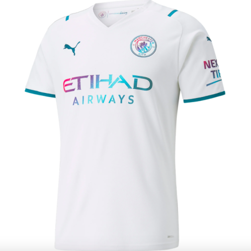 Manchester City 21/22 Away White Jersey(Player)