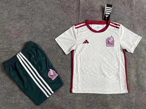 Kids-Mexico 2022 World Cup Away Soccer Jersey