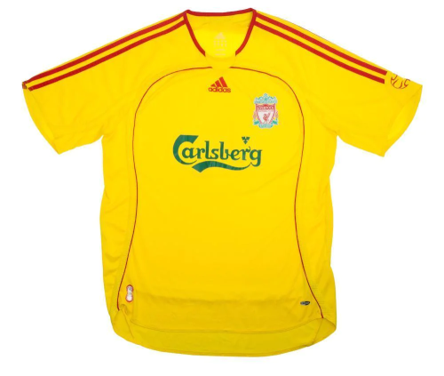 Liverpool 06/07 Away Yellow Soccer Jersey