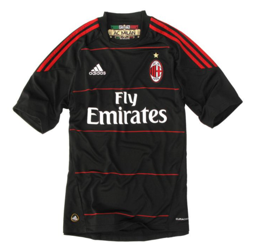 AC Milan 10/11 Third Black Soccer Jersey